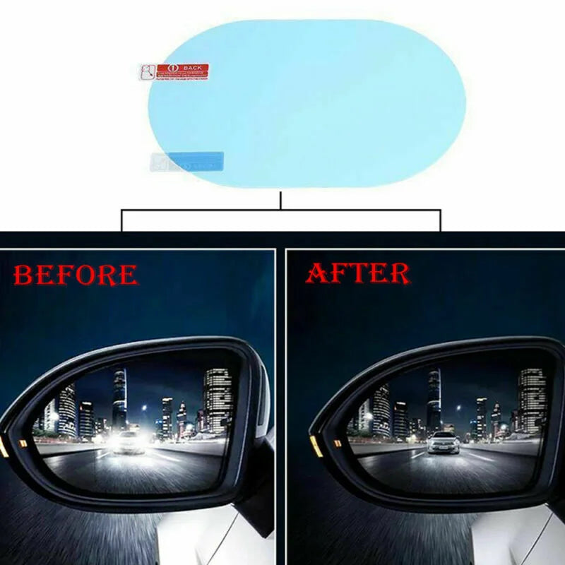 Película transparente à prova de chuva para carro, espelho retrovisor, proteção antiembaçante