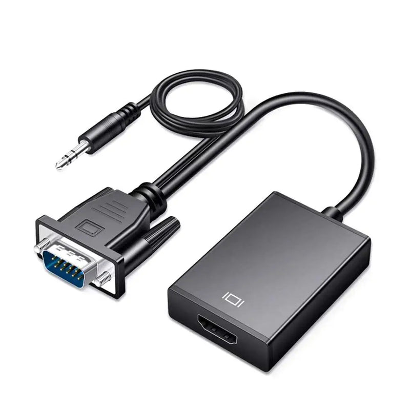 Cabo conversor VGA macho para HDMI fêmea Full HD