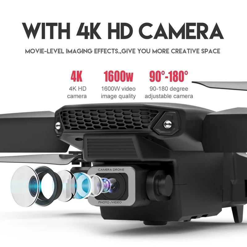 Drone E88 Pro WIFI FPV HD 4K 1080P