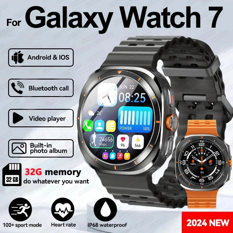 Galaxy Watch 7 Ultra Smart Watch 32GB Memory GPS NFC 1.5"AMOLED Screen Fitness Tracker Health Smartwatch For Samsung