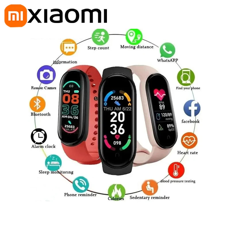 Xiaomi M5 Pro Smart Watch Relógio Contador de passos Bluetooth Síncrono Telefone 2025 Novo