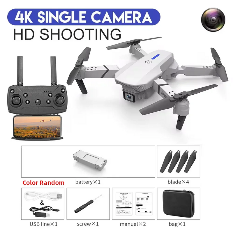 Drone E88 Pro WIFI FPV HD 4K 1080P