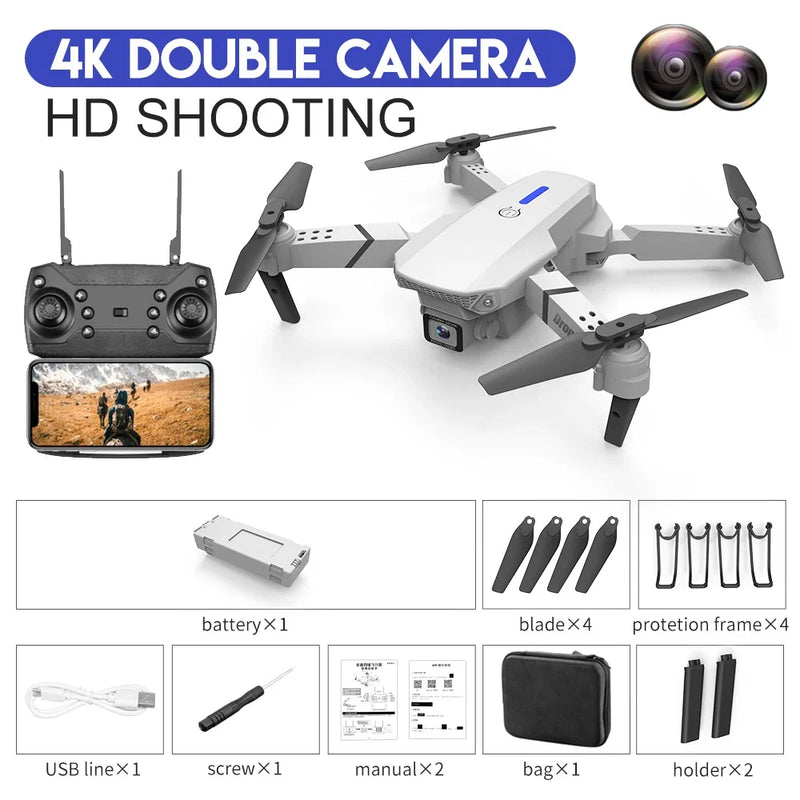 Drone E88 Pro WIFI FPV HD 4K 1080P