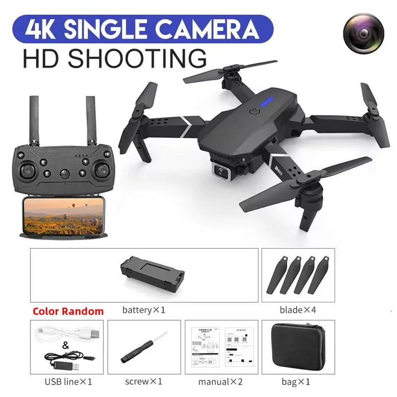 Drone E88 Pro WIFI FPV HD 4K 1080P